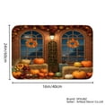 thumbnail image 4 of SPXUBZ Autumn Pumpkin Wreath Doorway Non Slip Flannel Floor Mat for Bathroom Kitchen Bedroom Decor 16x24 inch, 4 of 5