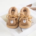 thumbnail image 4 of Unisex Newborn Baby Cotton Booties Non-Slip Sole for Toddler Boys Girls Infant Winter Warm Fleece Cozy Animial Patten Shoes, 4 of 6