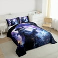thumbnail image 3 of Manfei Witch Lizard Bedding Comforter Set, Psychedelic Stars Galaxy Twin Comforter Sets, Teens Boys Girls Kids Reversible Bedding Set, Ultra Soft Home Decor, 2-Piece, 3 of 9