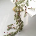 thumbnail image 5 of Guirnalda de luces LED con flores de Pascua artificiales, ramas de pino, guirnalda navideña para hacer tú mismo, decoraciones navideñas para el hogar, 5 of 5