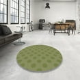 thumbnail image 4 of Ahgly Company Machine Washable Indoor Square Transitional YellowGreen Area Rugs, 3' Square, 4 of 7