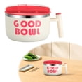 thumbnail image 2 of Dinnerware Set 304 Stainless Ramen Bowl with Lid Large Capacity Colander Portable Lunch Cup for Students & Workers, 2 of 5
