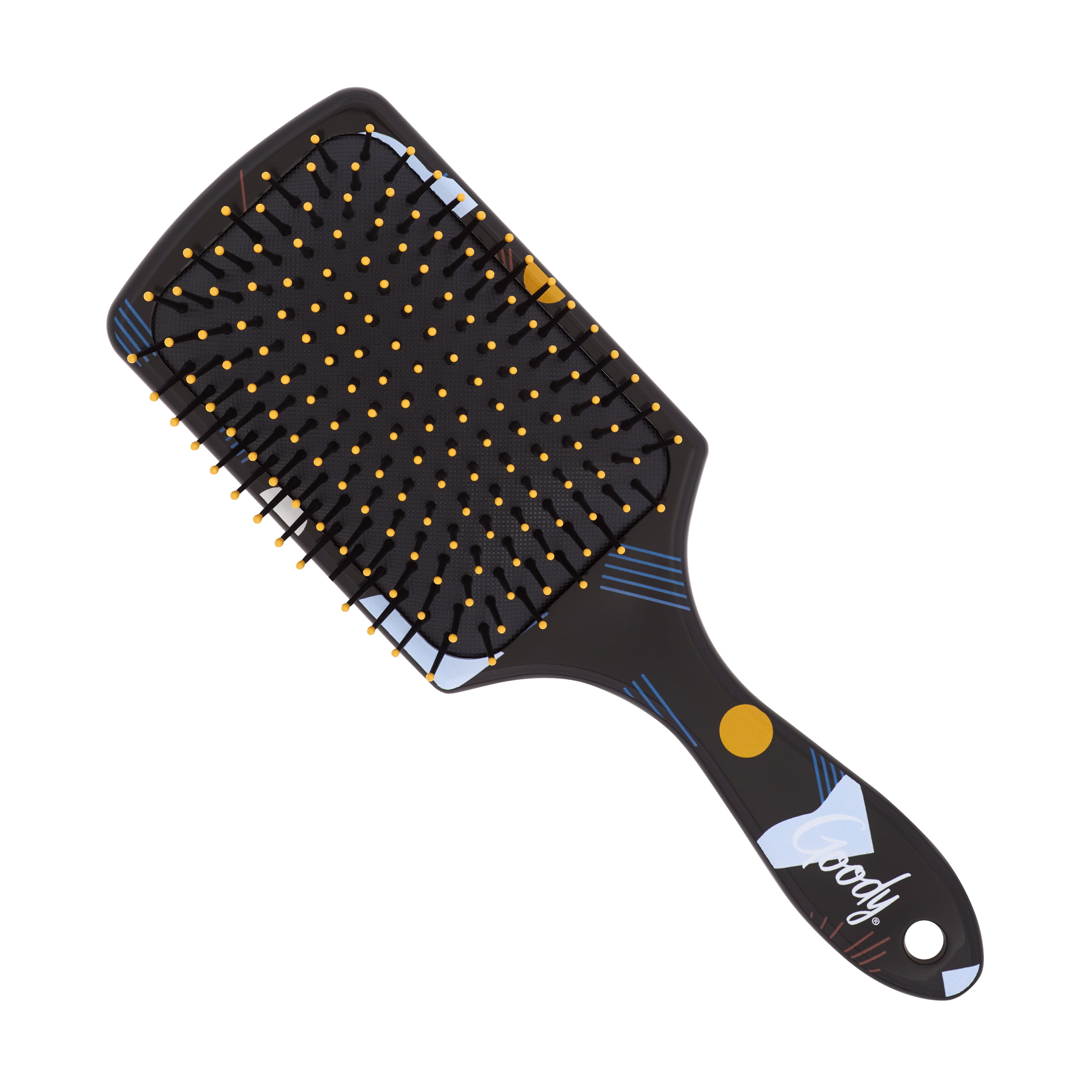 Goody Tru X Hola Lou Collab Ouchless® Detangling Printed Paddle Brush Black, 1 CT