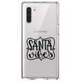 thumbnail image 1 of DistinctInk Clear Shockproof Hybrid Case for Samsung Galaxy Note 10 (6.3" Screen) - TPU Bumper Acrylic Back Tempered Glass Screen Protector - Santa Vibes - Christmas, 1 of 1