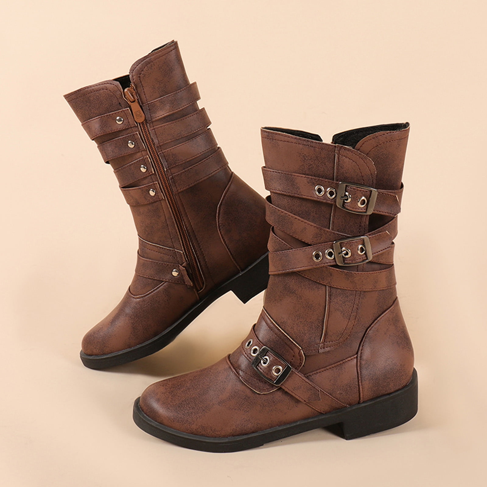Summer Saving Clearance AXXD Mid-Calf Boots,Womens Shoes Dressy Casual 2024 Comfort Outdoor Over-the-Knee Boots For Women Couples Packer Boots Shoes For Clearence