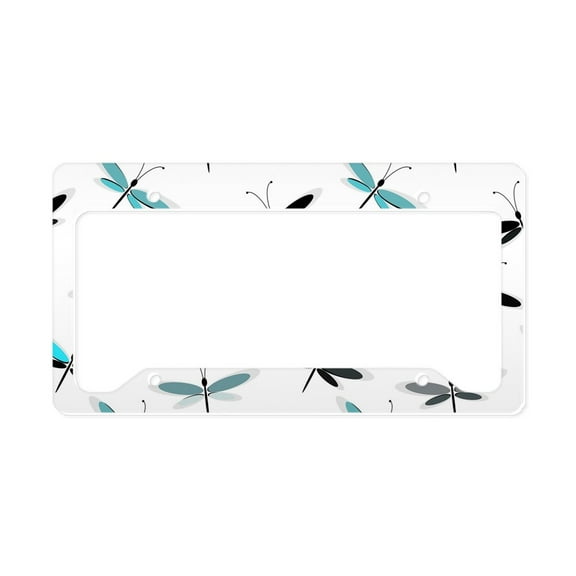 CafePress - Dragonfly License Plate Holder - Aluminum License Plate Frame, License Tag Holder