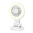 thumbnail image 1 of ELLE HOME Cool Breeze Series Portable Mini Rechargeable Fan with Selfie Light (Snow White), 1 of 6