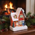 thumbnail image 5 of Christmas Decorations Indoor Outdoor, Resin Christmas House Mini Ornament, Color Light Desktop Decoration for Xmas Home, Holiday Gift, Mantel Shelf, 5 of 6