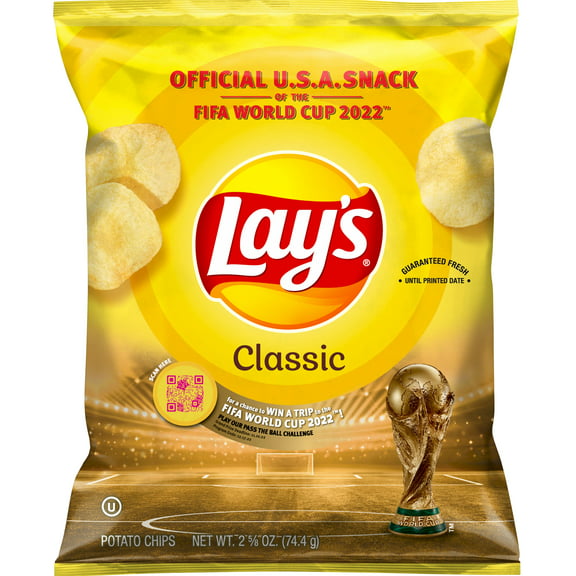 Lay's Classic Potato Chips Snack Chips, 2.625 oz Bag