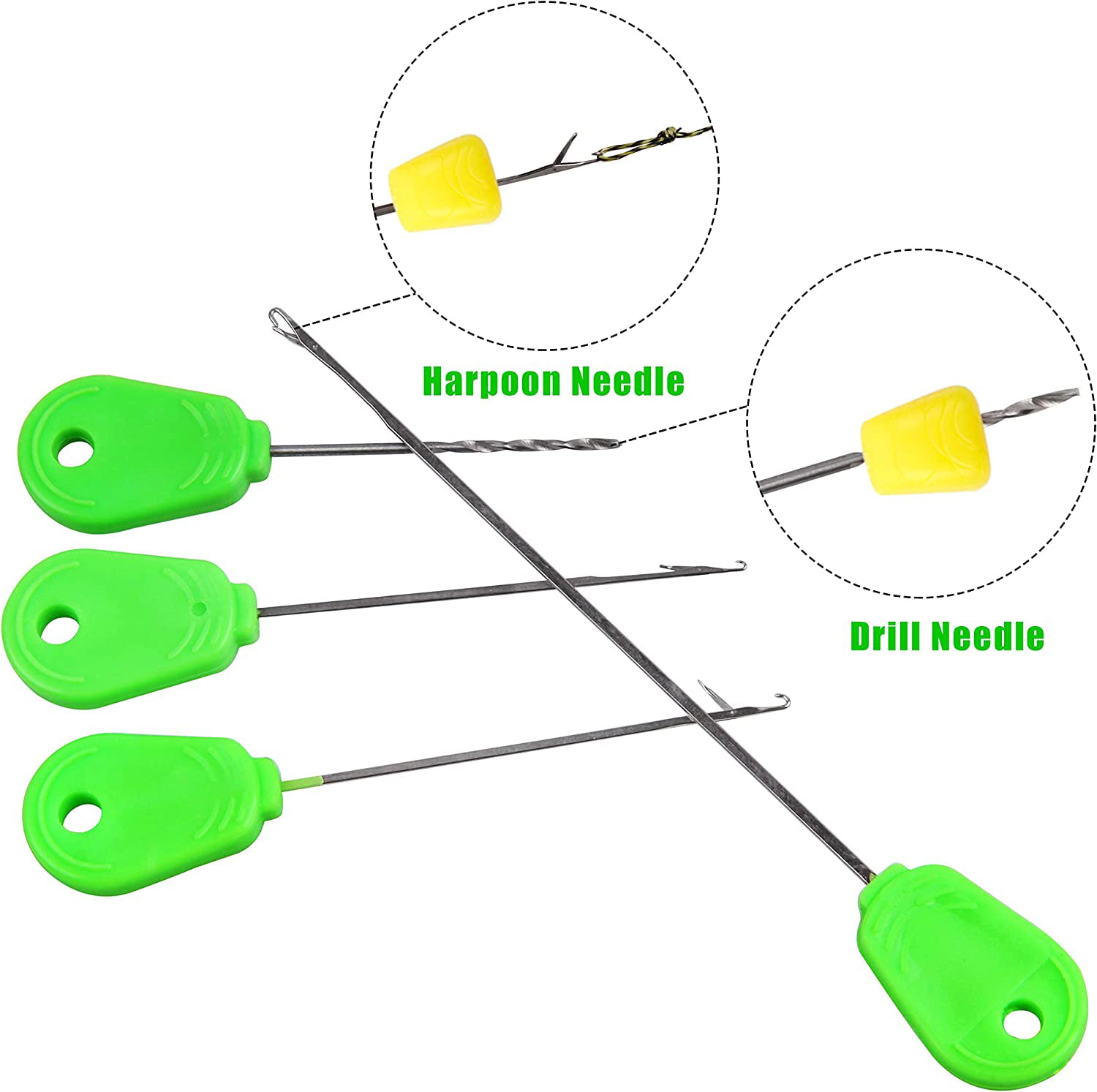 OROOTL Carp Fishing Hair Rigs 45pcs Curved Barbed Carp Hook Braided Line  Bait Stopper Needle Tool Scent Corn 