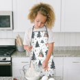 thumbnail image 4 of Multicolor Christmas Forest Pattern Kids Aprons for Girls and Boys,Adjustable Neck Strap Toddler Aprons for Kids Cooking Baking, 4 of 7