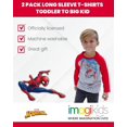 thumbnail image 3 of Camiseta Marvel Spider-Man para niños pequeños, manga larga, 5T (paquete de 2), 3 of 6