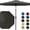 Gray, variant on EastVita 10FT Outdoor Table Umbrella Portable Sun Shade with Crank Lift Push Button Tilt Shade Umbrellas for Pool Deck Yard Garden Table Tan