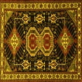 thumbnail image 1 of Ahgly Company Machine Washable Indoor Square Persian Yellow Traditional Area Rugs, 7' Square, 1 of 4