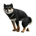 thumbnail image 2 of MERIGLARE Dog Figurine Animal Sculpture Collectible Car Dashboard Decoration Shiba Inu Statue for Living Room Desk Shelf Fireplace Black, 2 of 8