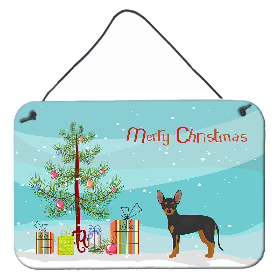Carolines Treasures CK3480DS812 Prague Ratter Christmas Tree Wall or Door Hanging Prints 8x12 multicolor