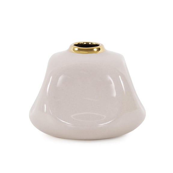 Christana Concaved Ceramic Vase- Short