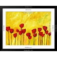 thumbnail image 5 of Art.com Red Flowers On Yellow Art Print by Patty Baker, Black Frame Wall Art, 40" x 32", 5 of 5