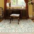 thumbnail image 5 of Moynesa 5'x7' Washable Rugs for Living Room, Boho Light Beige Floral Rugs for Bedroom Girls Non Slip, Soft Low-Pile Nursery Carpet Rug for Dining Room Indoor,Beige, 5 of 8