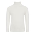 thumbnail image 3 of Moggemol Chandail d'Hiver Chaud pour Petits Garçons Col Roulé Ajusté chandail Long Blanc 140, 3 of 5