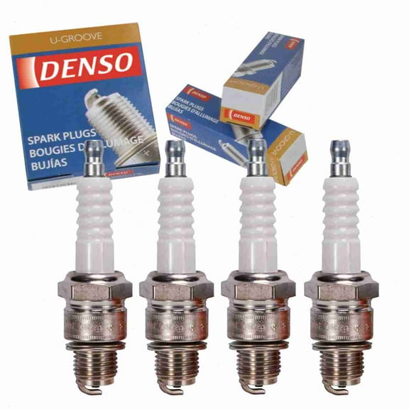 4 pc DENSO 3034 Standard U-Groove Spark Plugs for W16FS-U Ignition Wire Secondary