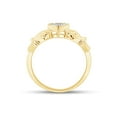 thumbnail image 4 of Round Cut Natural White Diamond Claddagh Ring For Women In 14K Yellow Gold Plated 925 Sterling Silver (Color: I-J, Clarity: I2-I3) -9.5, 4 of 6