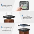 thumbnail image 5 of Peasur 12 Pack 4x4 Solar Post Cap Lights Outdoor Waterproof, Solar Fence Post Lights 3 Modes for 4x4 or 3.5x3.5 Wood Vinyl Posts Deck Railing Porch Mailbox, 5 of 7