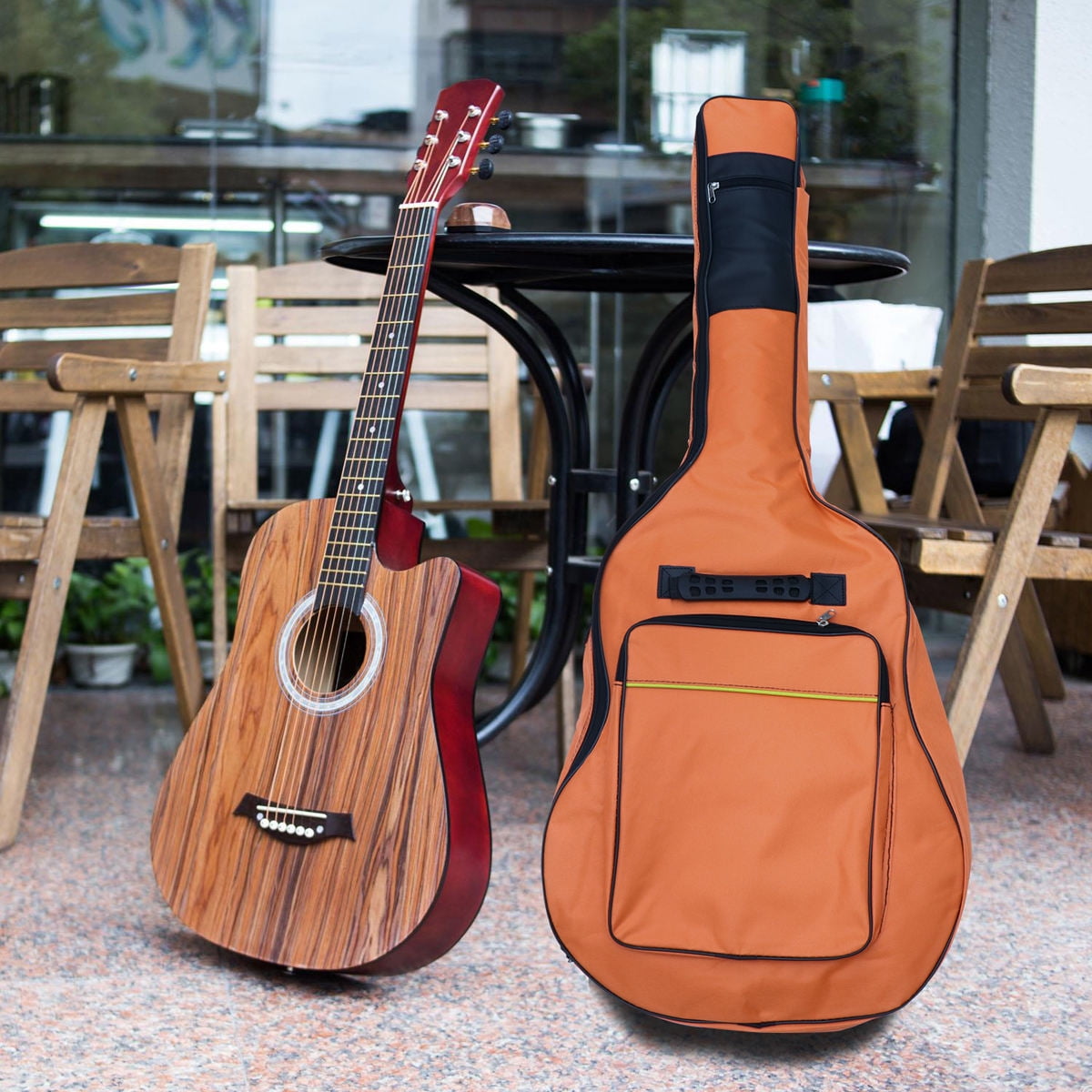 Amosfun Guitar Bag with Front Storage Pocket and Breathable Back Padding for Comfortable Carrying