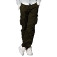 thumbnail image 1 of Pantalones cargo Match Wild para hombre, color verde militar, talla 36, 1 of 7