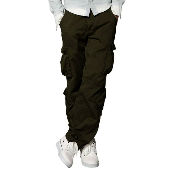 Pantalones cargo Match Wild para hombre, color verde militar, talla 32