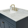 thumbnail image 2 of Ariel Hamlet 37 In. Left Offset Rectangle Sink Vanity With 0.75 In. Carrara White Countertop In Midnight Blue, 2 of 11