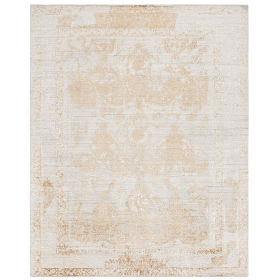 Safavieh Bedford 9'-0" x 12'-0" Wool Hand Loomed Rug in Beige / Gold