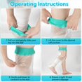 thumbnail image 4 of Cast Covers for Shower Leg, 2 Pack Waterproof Leg Cast Cover for Showering, Reusable Shower Sleeve for Leg Cast Wound Protector, Watertight Adult Cast Protector for Calf, Ankle, Wound, 4 of 7