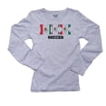 thumbnail image 1 of Mexico Soccer - Olympic Games - Rio - Flag Women's Long Sleeve Grey T-Shirt, 1 of 2