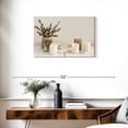 thumbnail image 3 of Elephant Stock Zen Bathroom Wall Art - Horizontal Canvas Wall Art - Living Room Wall Decor - Wellness Canvas - White And Gray Decor - 30" x 20", 3 of 8
