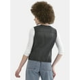 thumbnail image 3 of No Boundaries Women's Denim Vest, L/XL, Black, Cotton, 3 of 5