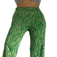 thumbnail image 5 of Pantalon Long Femme Imprimé Ondulation d'Eau Taille Haute Évasé, 5 of 5