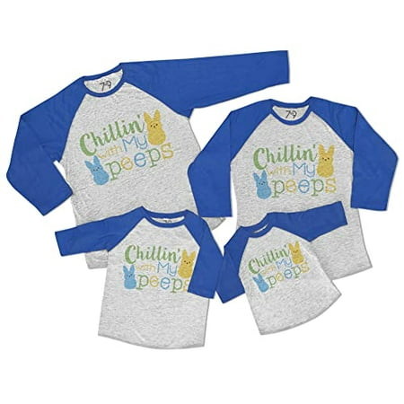 

7 ate 9 Apparel Family Matching Happy Easter Shirts - Funny Chillin Blue Shirt 5T