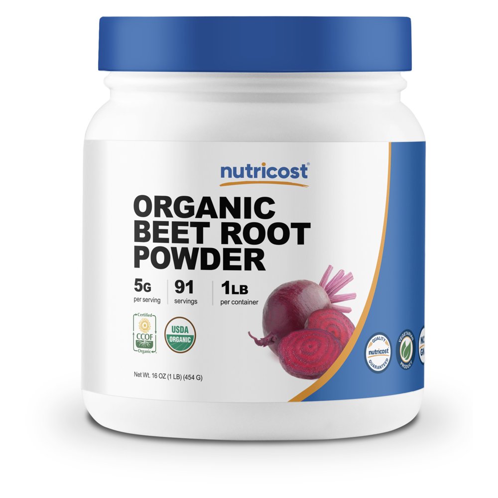 Nutricost Organic Beet Root Powder 1 LB Superfood, Certified USDA Organic