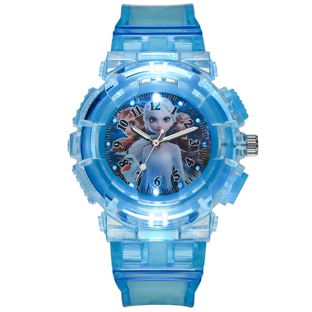 Reloj de plástico para niños y estudiantes, reloj congelado, luminoso, suministro luminoso