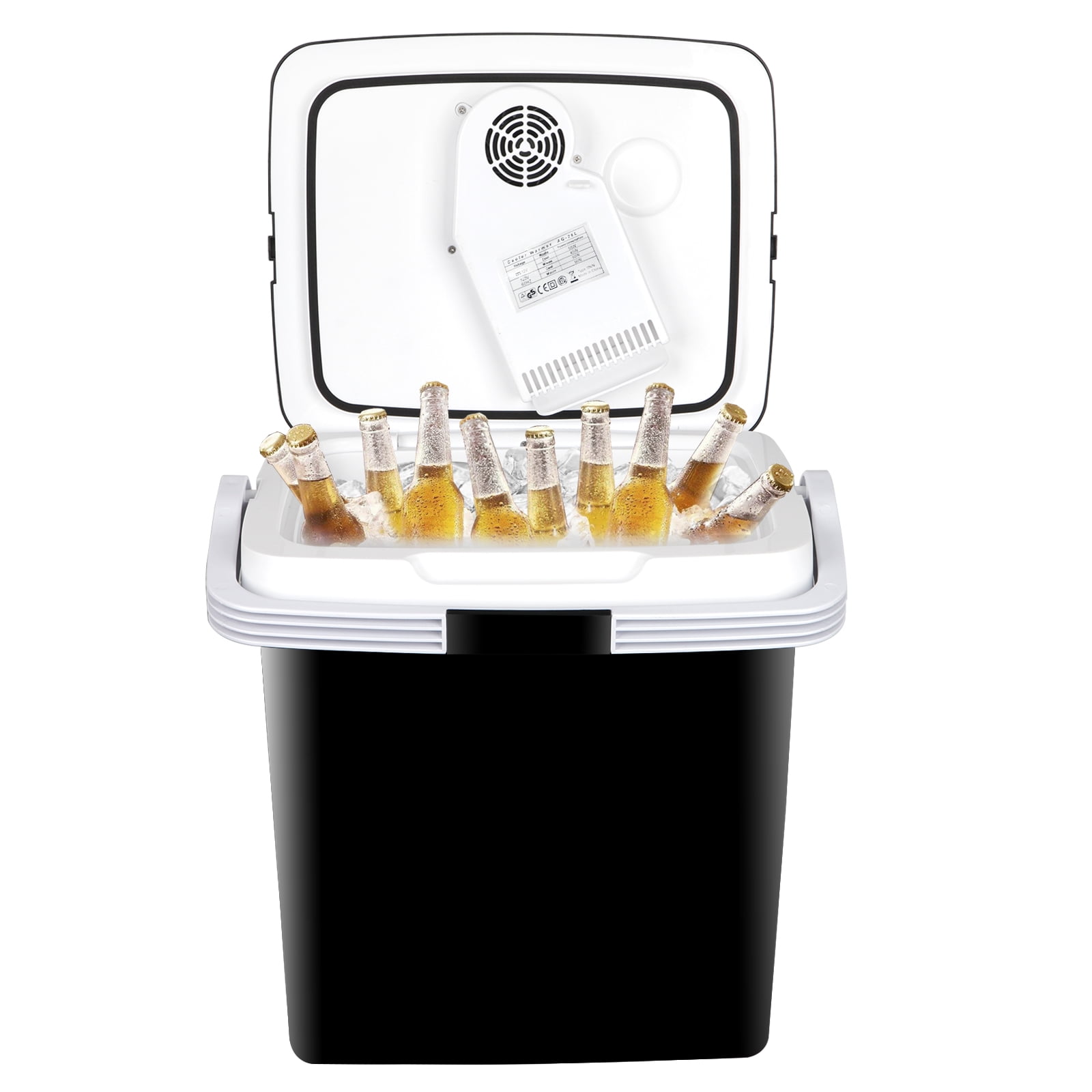 ZENY 26L Ice Car Cooler Mini Thermoelectric Cooler 28Qt Camping Refrigerator, Black