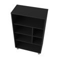 thumbnail image 3 of 3-Shelf Black Melamine Bookcase / Ideal for Displaying Office Decor, 3 of 4
