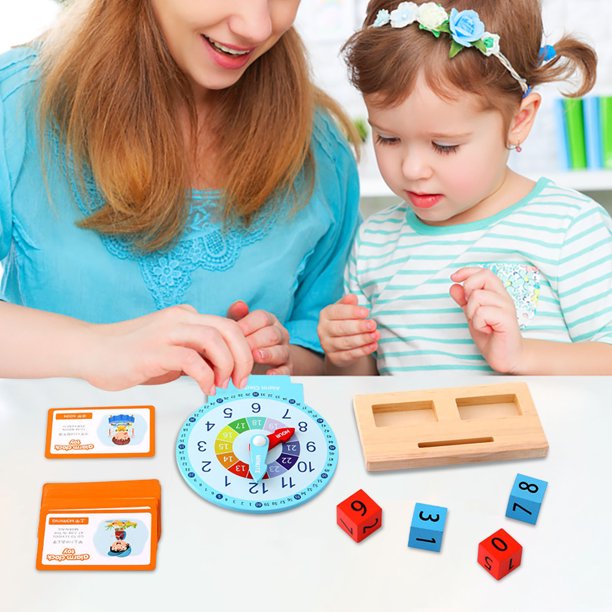 Ganfancp Reloj de Aprendizaje para Niños | Reloj de Aprendizaje para Estudiantes Reloj Rompecabezas de Enseñanza 12/24 Horas, Utilizado para Materiales Escolares para El Hogar, Actividades de Aprendi