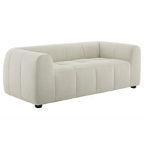 Modway Liana Upholstered Fabric Loveseat in Linen