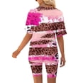 thumbnail image 4 of Two Piece Summer Sets Plus Size Women Casual Summer V Neck Short SleeveTops And Short Pants Suit 2 Piece Beach Outfits for Women, 4 of 7