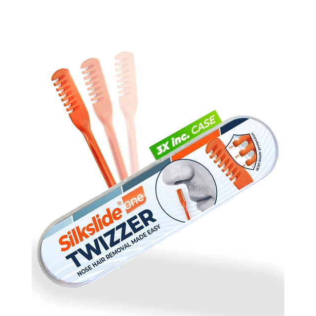Recortador manual de vello nasal Silkslide TWIZZER con estuche de viaje