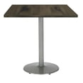 thumbnail image 2 of KFI Studios Urban Loft 2.5' Square Bistro Table, Barnwood, Silver Base, 2 of 4
