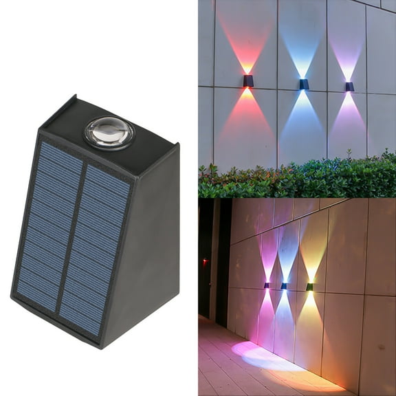 Solar Powered LED Spotlights with Automatic Light Control,IP65 Waterproof Outdoor Solar Lights for Yard,Garden,Entrance,Garage Walkway Lighting