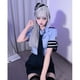 thumbnail image 2 of Lencería sexy de talla grande para mujer policía, uniforme de azafata, traje de cosplay, falda sexy con brazos envolventes, 2 of 5