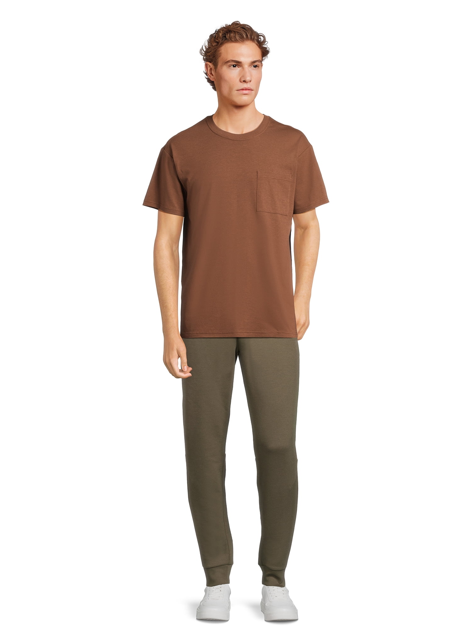 Athletic Works Men's and Big Men's Tri Blend Pocket Tee, Sizes XS-4XLT